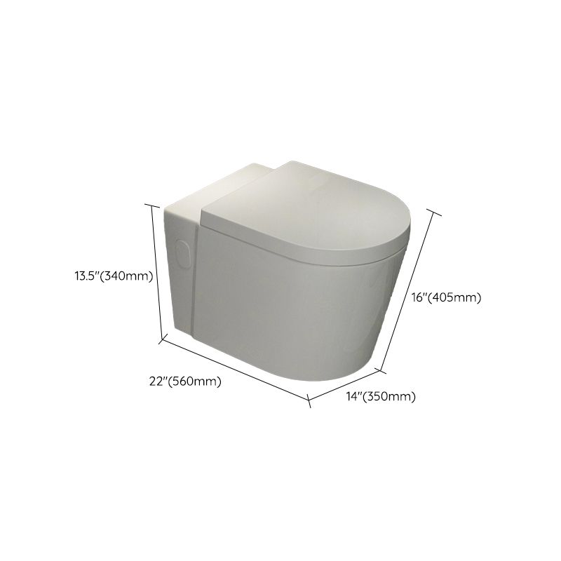Wall Mount Porcelain Flush Toilet One-Piece Toilet Modern Toilet Bowl