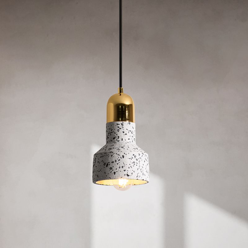Cement Geometrical Ceiling Light Nordic Style 1-Light Hanging Lamp for Restaurant