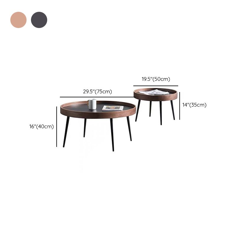 Contemporary Coffee Table 4 Legs Round Coffee Cocktail Table