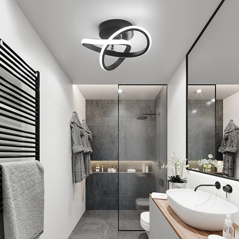 Metal Linear Shape Flush Mount Light Modern-Style 1 Light Flush Ceiling Light