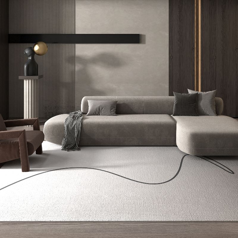 Contemporary Tribal Diamond Rug Beige Polyester Carpet Stain Resistant Rug for Bedroom