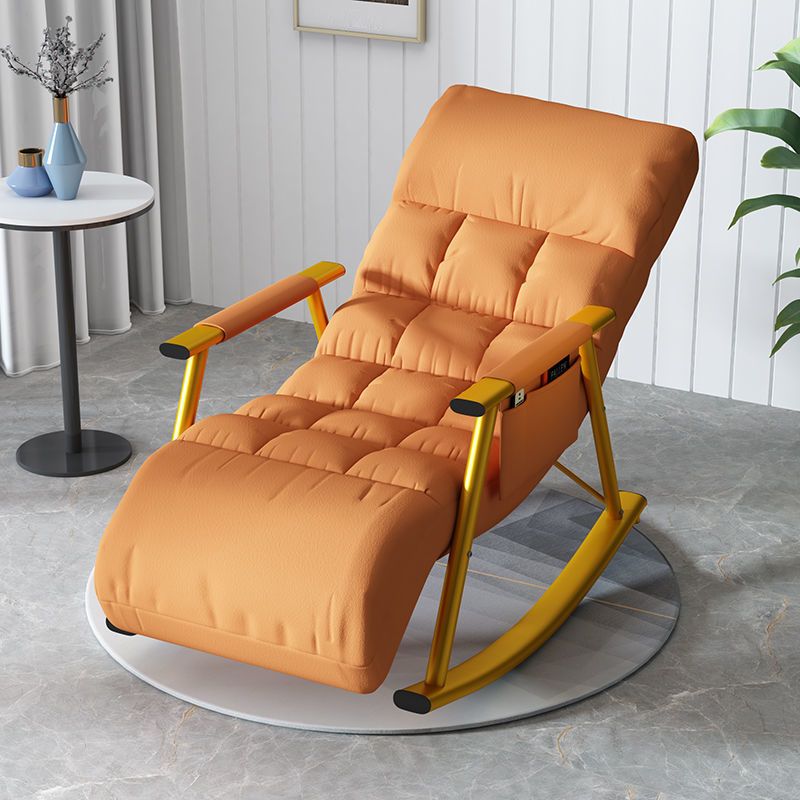 Glam Style Sofa Rocking Chair Indoor Rocking Chair with Cushion