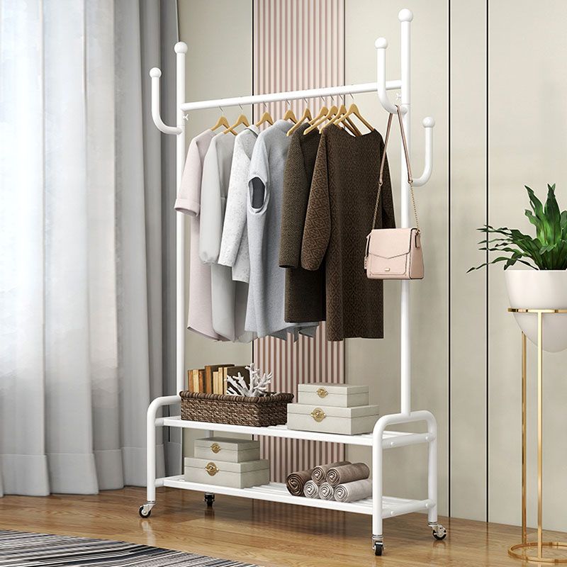 Modern Coat Hanger Solid Color Coat Hooks Coat Rack with Storage Shelving