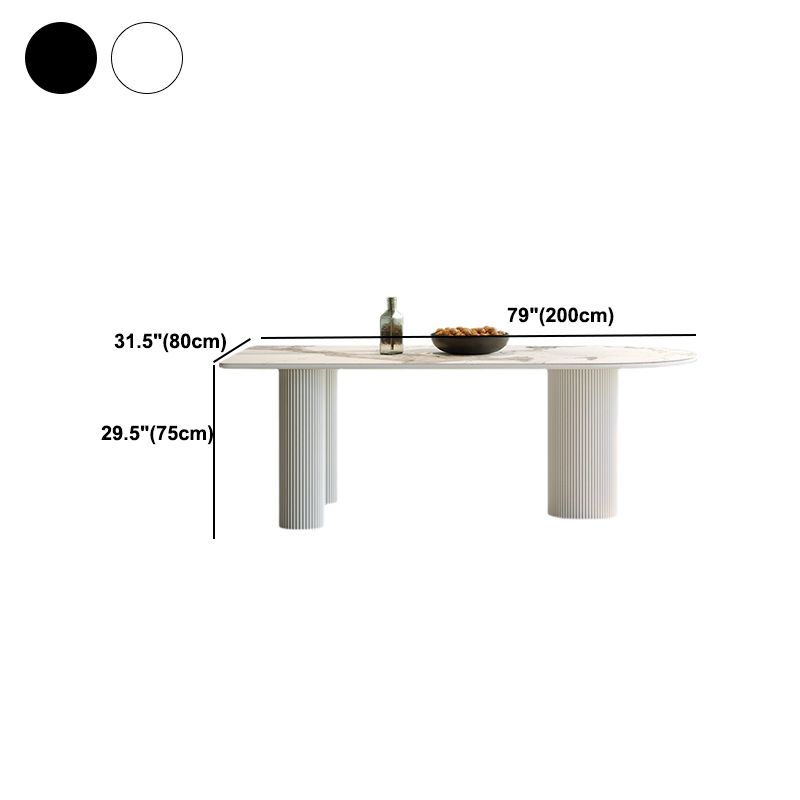 Free Form Dining Table Modern Sintered Stone Dining Table for Kitchen