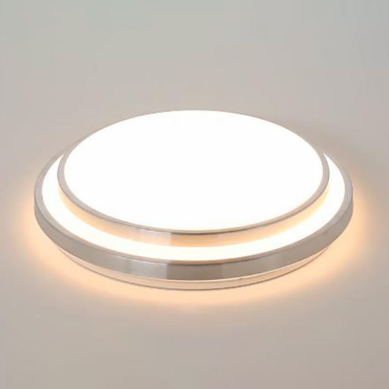 Luz de techo del círculo plateado Aluminio LED de estilo moderno cerca de la iluminación del techo