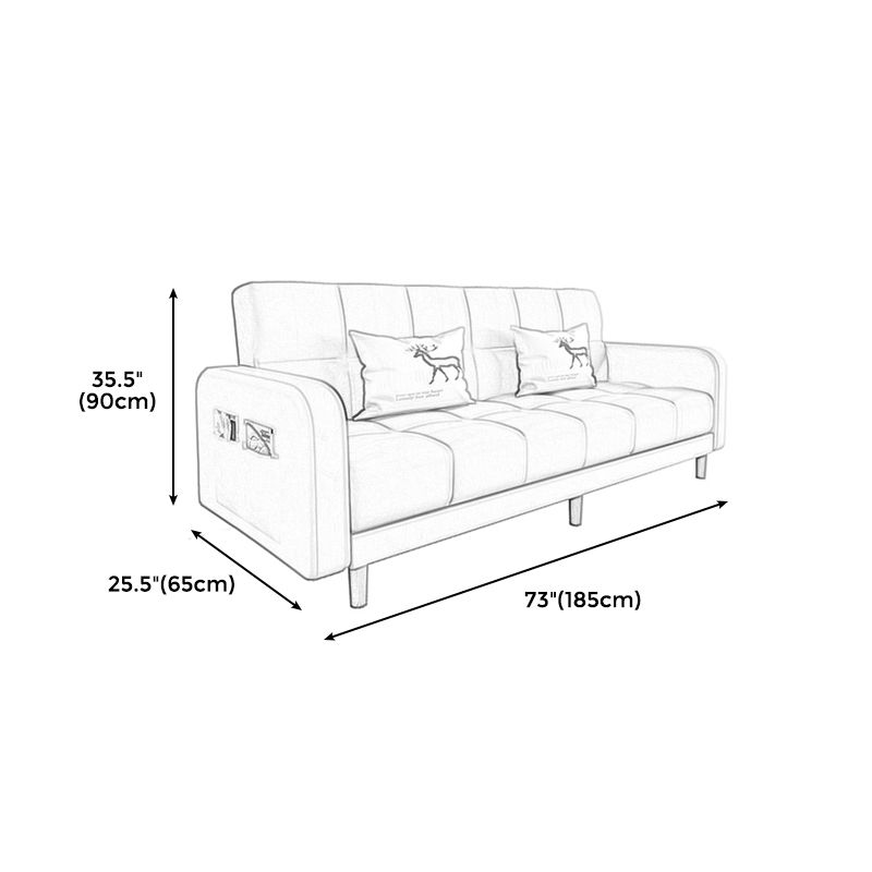 Vierkante arm moderne bank met Biscuit Back Storage Sofa voor woonkamer