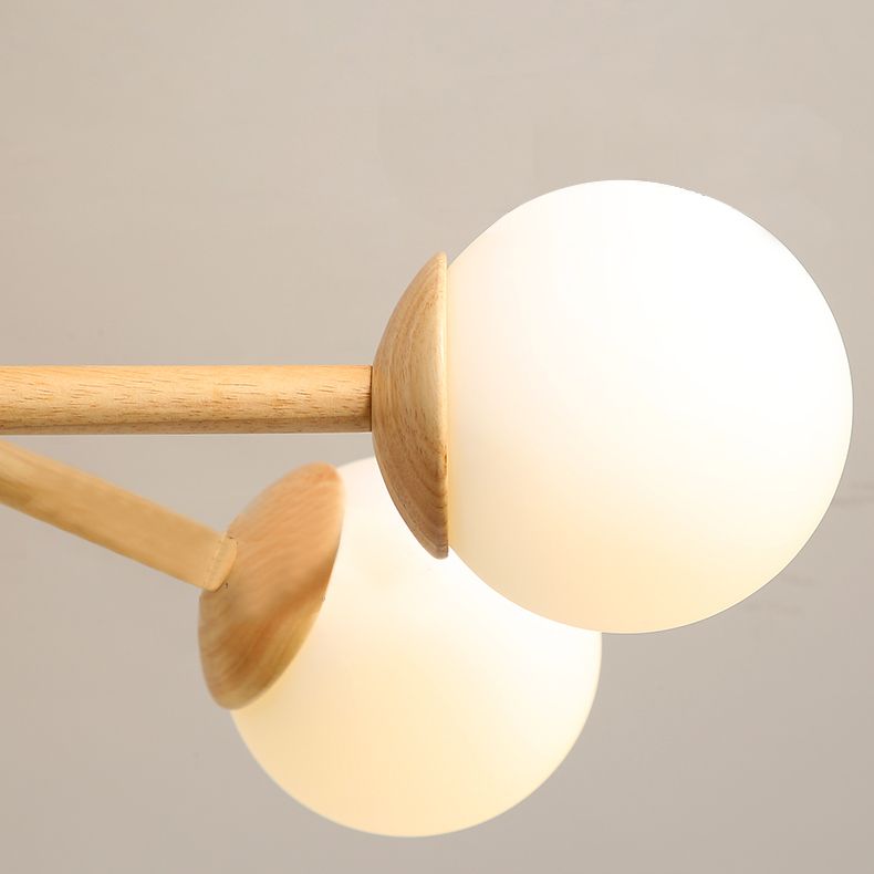 Wood Hanging Pendant Lights Modern Global Hanging Lamps for Living Room