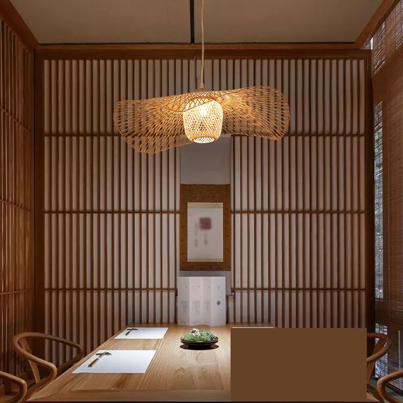 Twist Twist Twist Ciptenant Lighting Fishtures Rattan Hanging Light con cavo sospeso per il ristorante