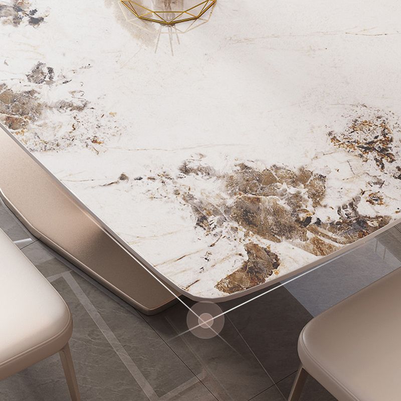 Marble Top Dining Table Modern Dining Table with Pedestal Base