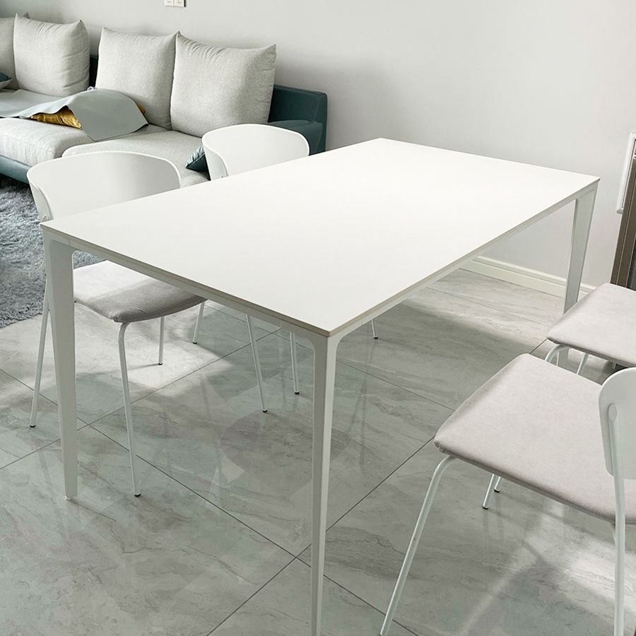 Casual Rectangle Shape Standard Dining Table Sintered Stone Dining Table for Kitchen