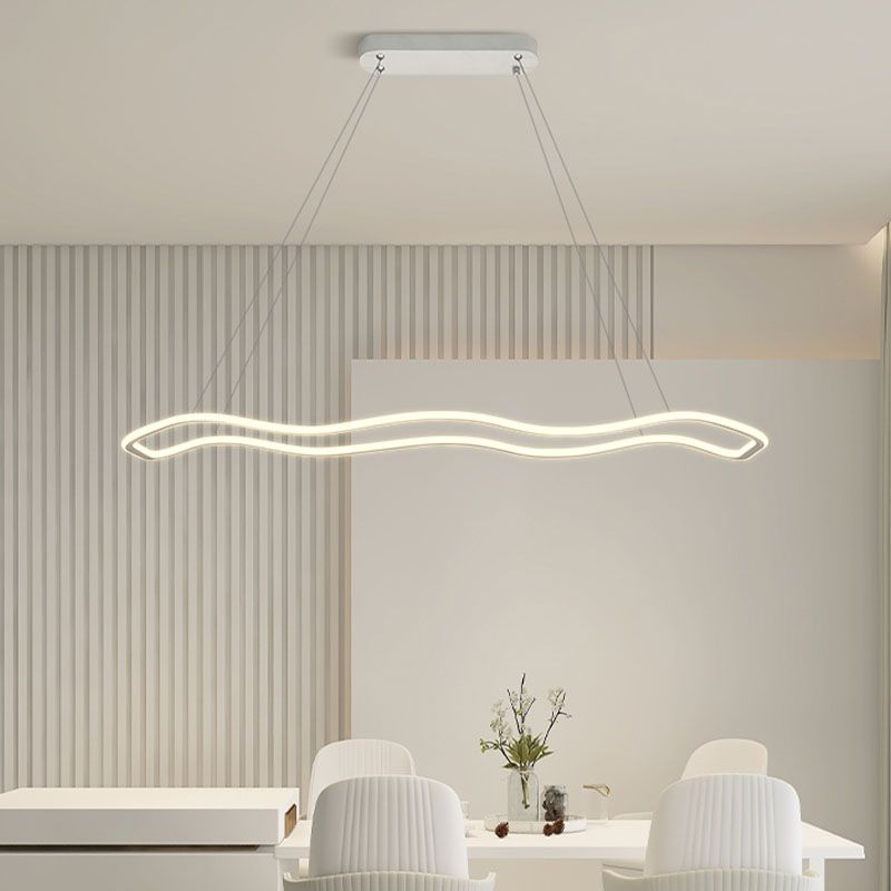 Wedelnde aufgehängte Beleuchtungsstoffe moderne Kronleuchter für Esszimmer Acryl