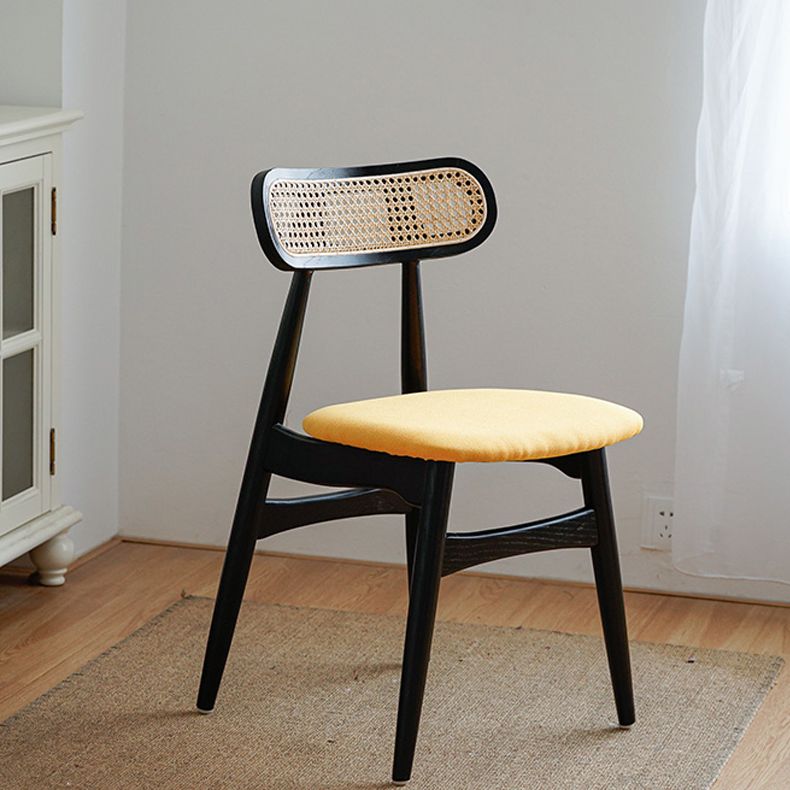 Silla lateral de comedor con respaldo abierto de estilo moderno, sillas de comedor laterales de madera para uso doméstico