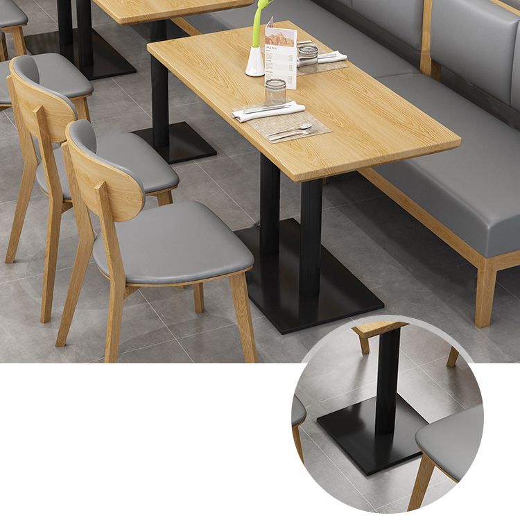 Tavolo da pranzo in stile industriale tavolo da base in metallo nero per casa da cucina