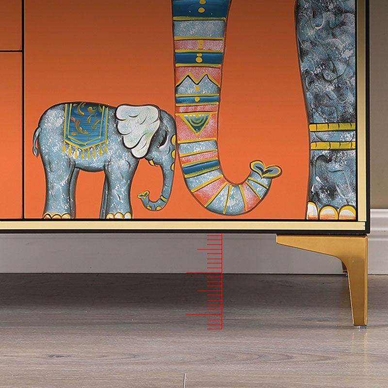 Modernism Horizontal Combo Dresser Wood Storage Dresser for Home