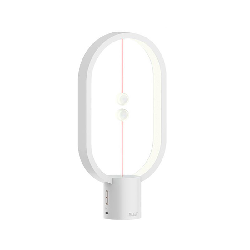 Macaroon Plastic Table Light 1-Light Bedroom LED Nightstand Lamp with Touch Switch