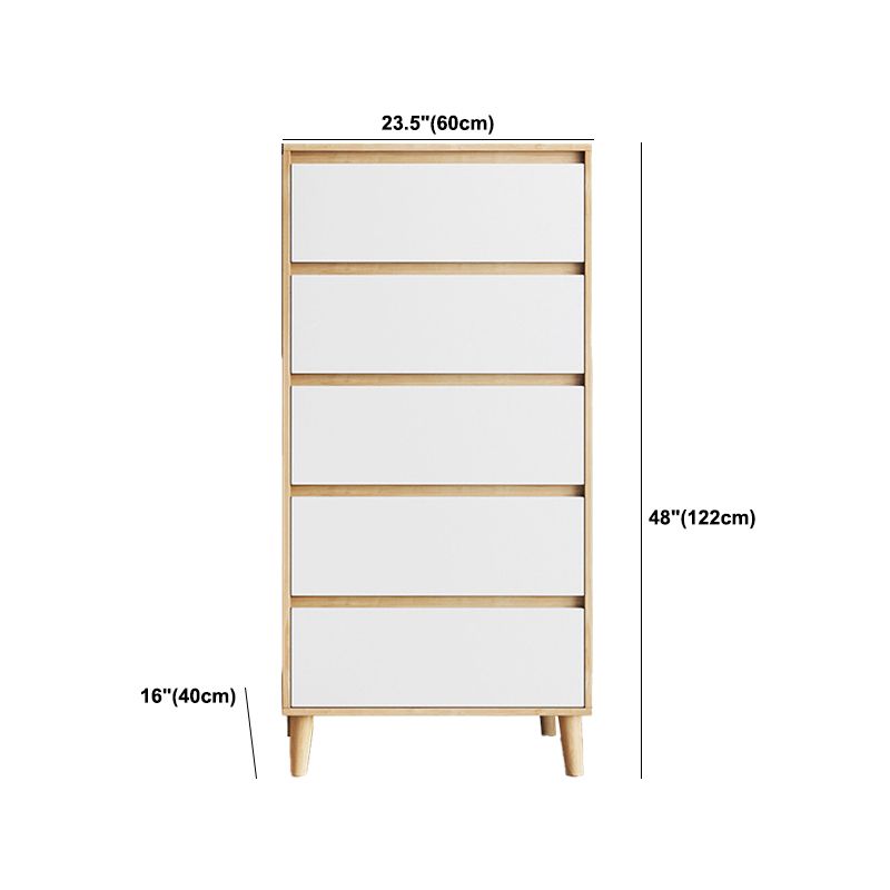 Contemporary Bedroom Chest 16" Wide Storage Chest with Drawers