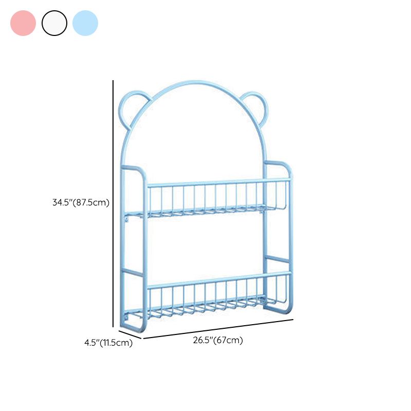 Metal Floating Scandinavian Bookcase Closed Back Bookshelf with Shelves