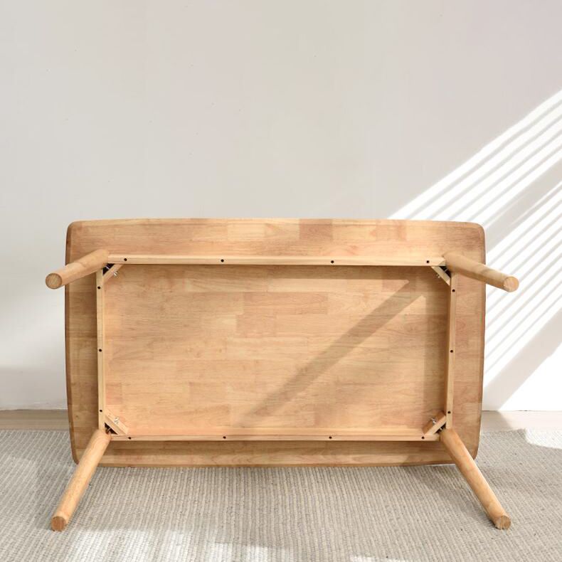 Repariert minimalistischen Stil Massivholz Top Küchentisch mit hellbraunem Set für Esszimmer