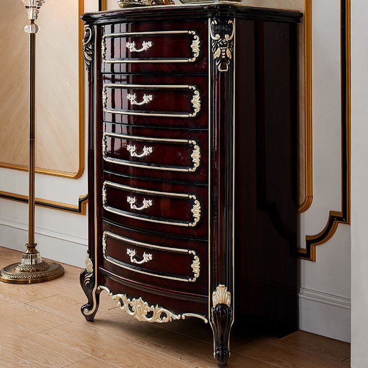 Classic Glam Dresser Wooden Storage Chest Dresser with 5 Drawers