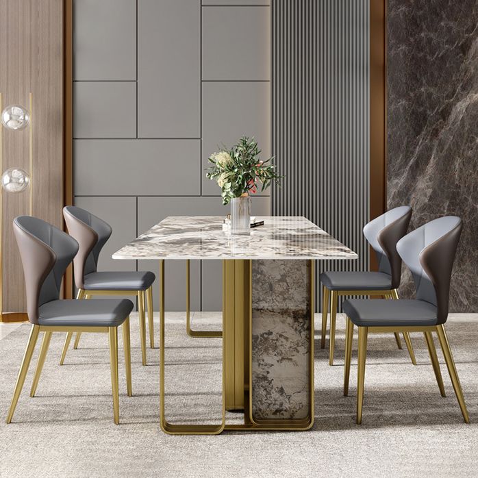 Contemporary Dining Set Stone 1/4/7 Pieces Dining Furniture for Home