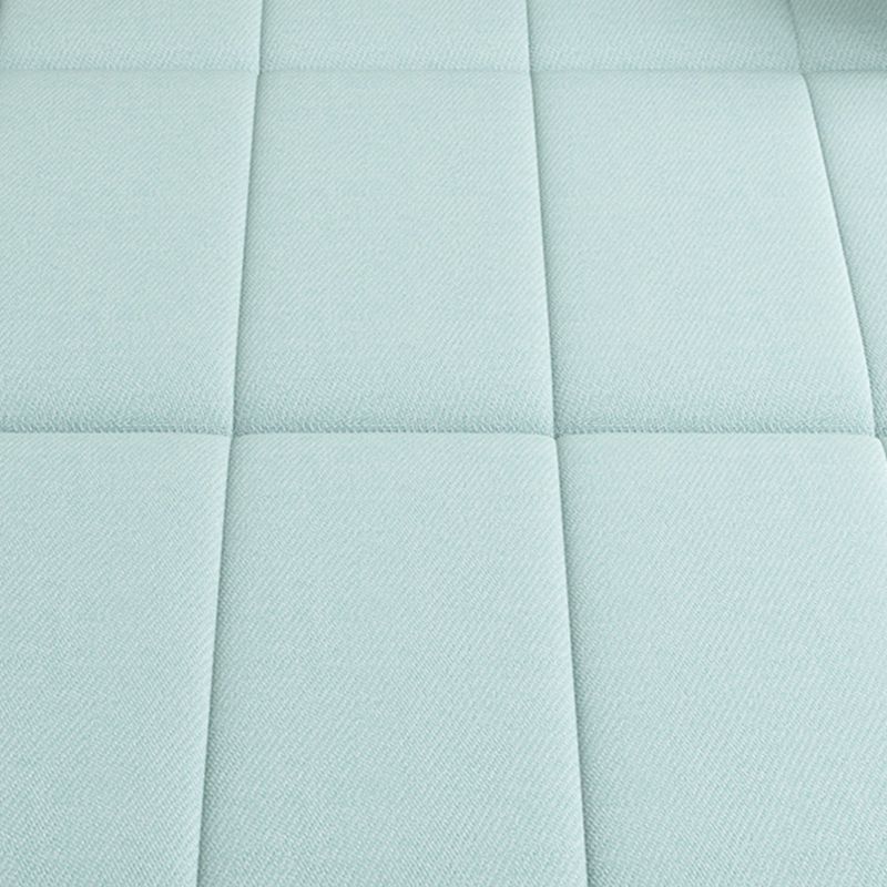 Contemporary Tufted Fabric Sofa Bed with Square Arms in Blue