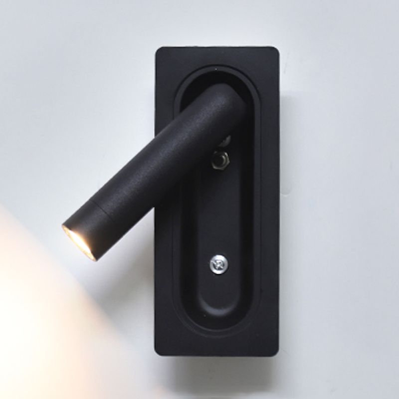 LED Modern Wall Sconce Cylinder Shape Wall Light with Metal Shade for Bedroom