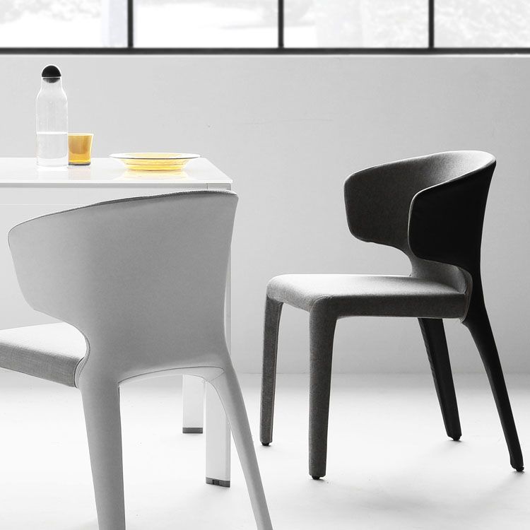 Chaise de salle à manger en métal moderne, bras à oreilles, chaise simple pour usage domestique