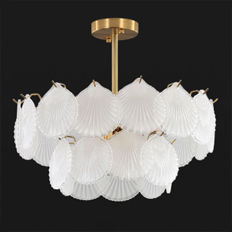 Luces colgantes de forma única luces de lámpara de vidrio de estilo moderno en oro