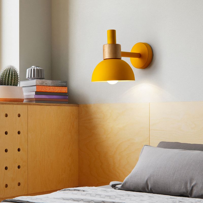 Metal Bowl Shape Wall Light Modern Style 1 Light Wall Light Sconce