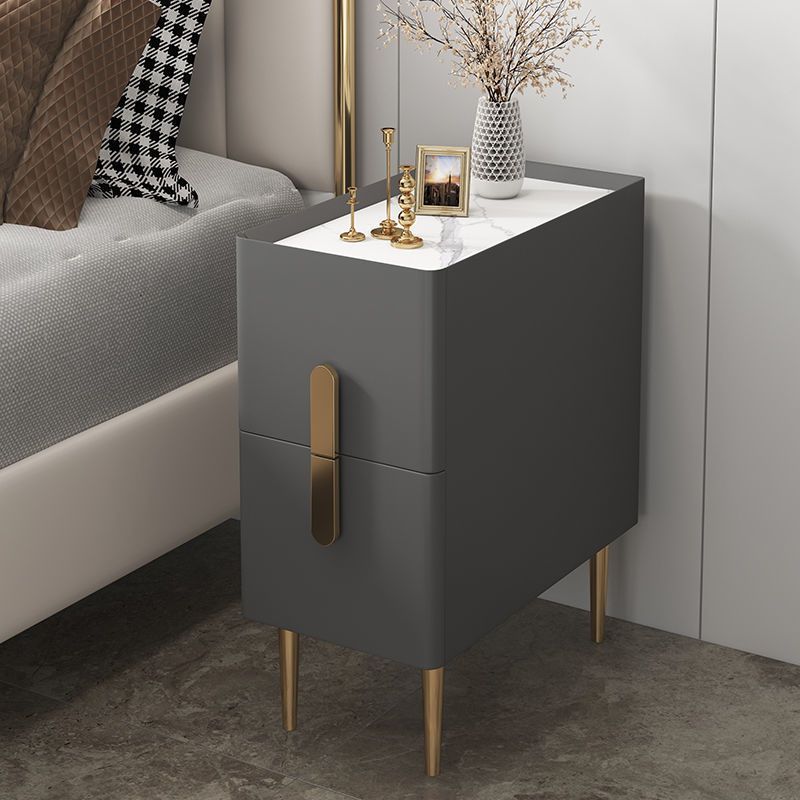 Modern Style Cocktail Table Rectangular Coffee Table with Metal Legs
