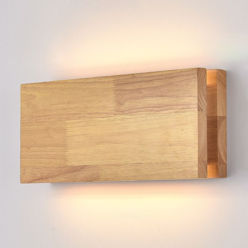 Geometría de 2 luces Diclas de pared de madera de estilo moderno para dormitorio