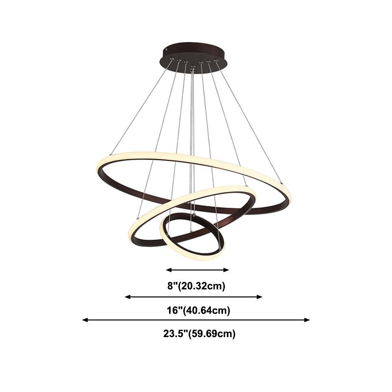 Lineare Metallleuchterleuchten moderner 3-Licht-Kronleuchter-Beleuchtungskörper in Schwarz