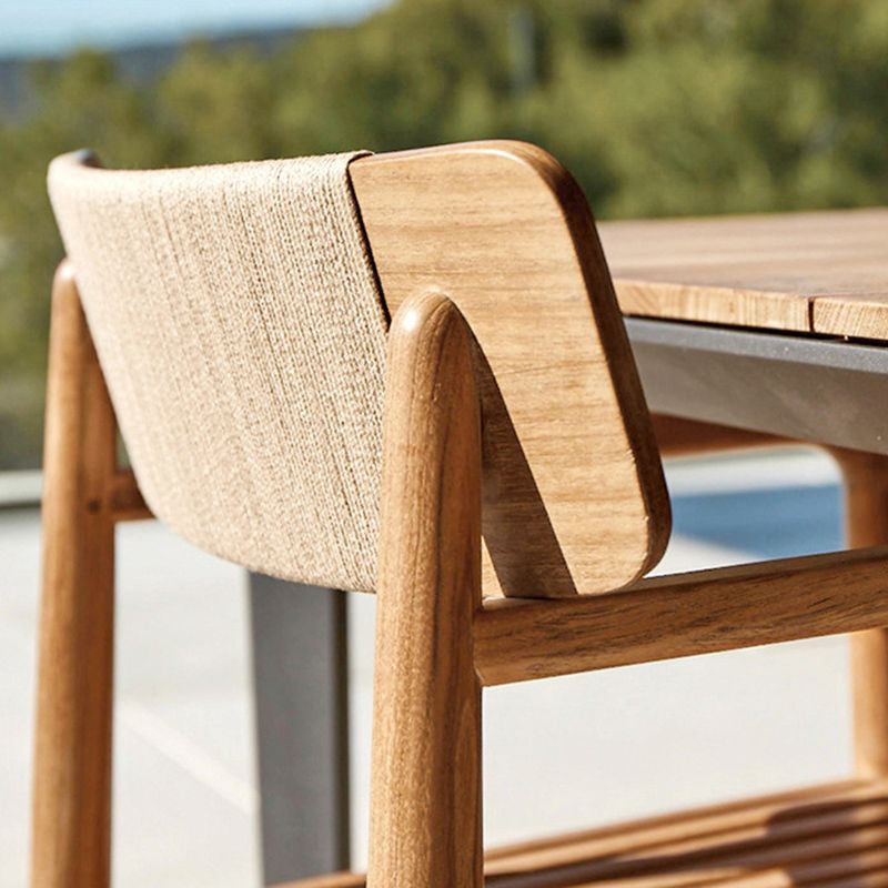 Bohemian Style Solid Wood Dining Table Set 1/4/5 Pieces Dining Table Set for Outdoor