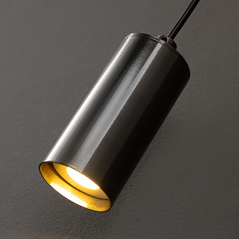 Modern Metal Wall Sconce Cylinder Shape Wall Light with Silicone Shade for Bedroom