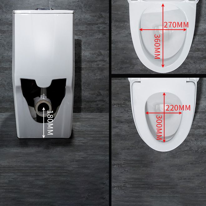 Traditional 1-Piece Toilet Floor Mounted White Urine Toilet for Bathroom