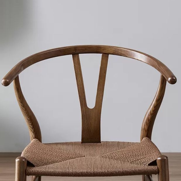 Traditionele stijl Ash houten stoel vork bot aan de achterkant eetkamerstoel