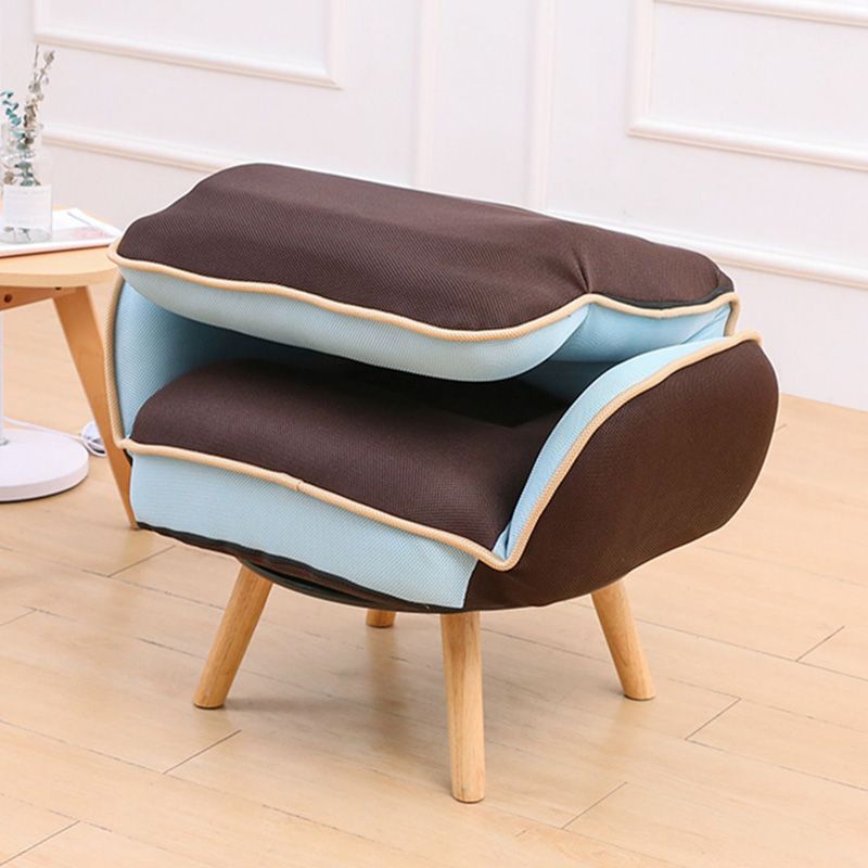 29.13"W Accent Chair Polyester Twill Lounge Chair with Basic Four Legs and Pillow Back