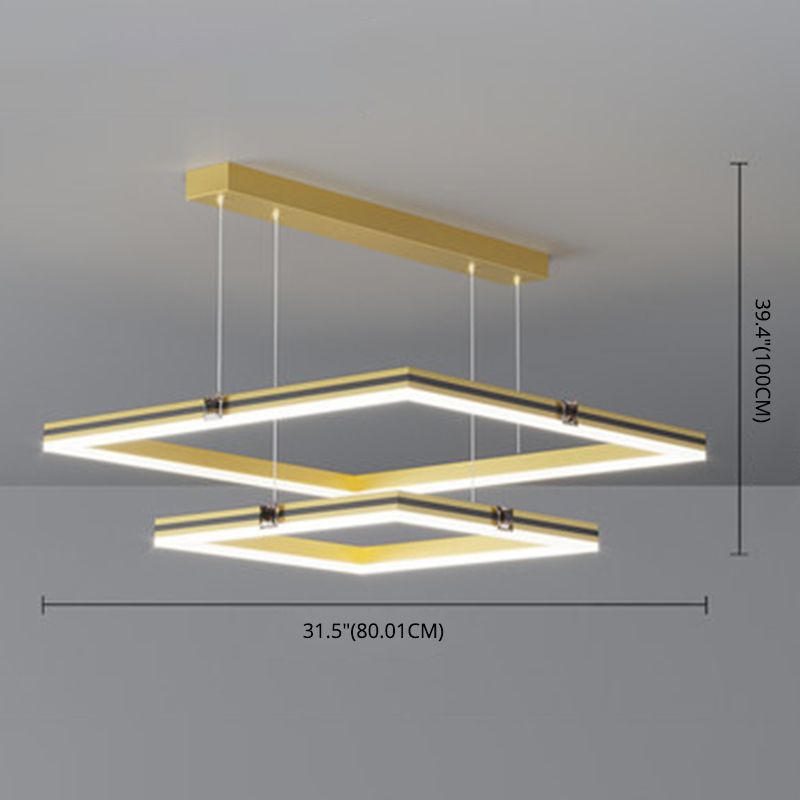 Luz de colgante de techo de múltiples capas de múltiples lámparas acrílicas modernas