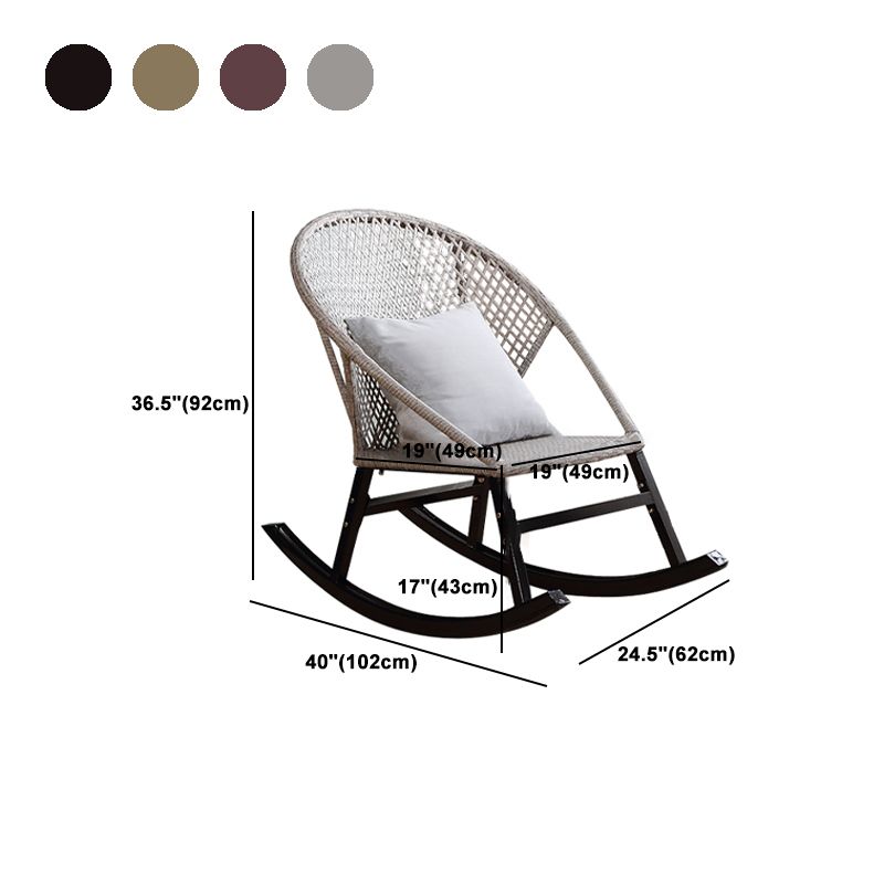 Indoor Modern Rocking Chair Solid Color Rocker Chair with Dark Legs