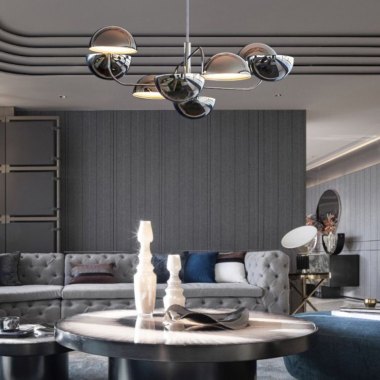 8 têtes Postmodern Chandelier Plafond Plafond Pendant pour le salon salle à manger