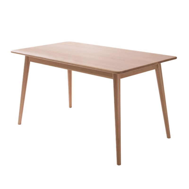 Table rectangulaire en bois de chêne, Table de salle à manger moderne avec 4 pieds pour Restaurant