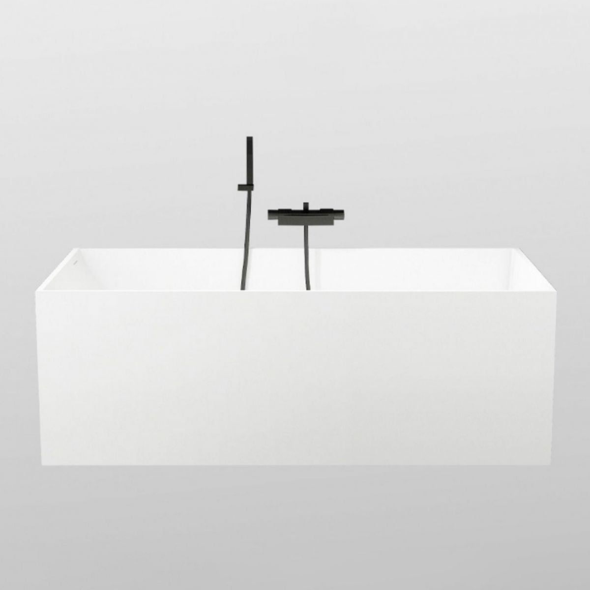 Soaking Rectangular Bathtub Antique Finish Back to Wall Bath Tub