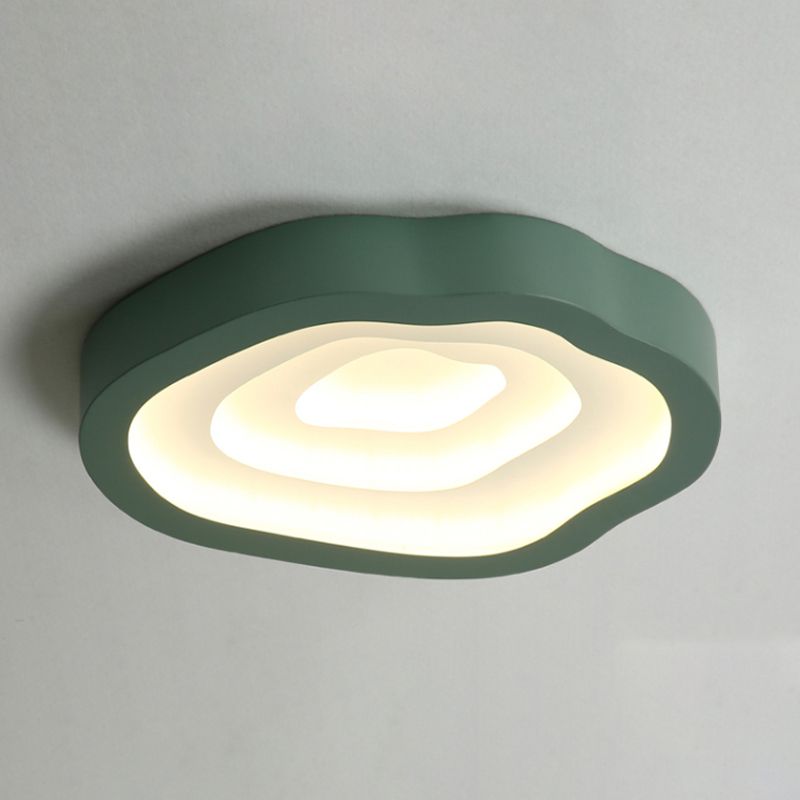 Cloud Acrylic Flushmount Contemporary LED Black/Yellow/Blue Ceiling Light Fixture in Warm/White Light/Third Gear