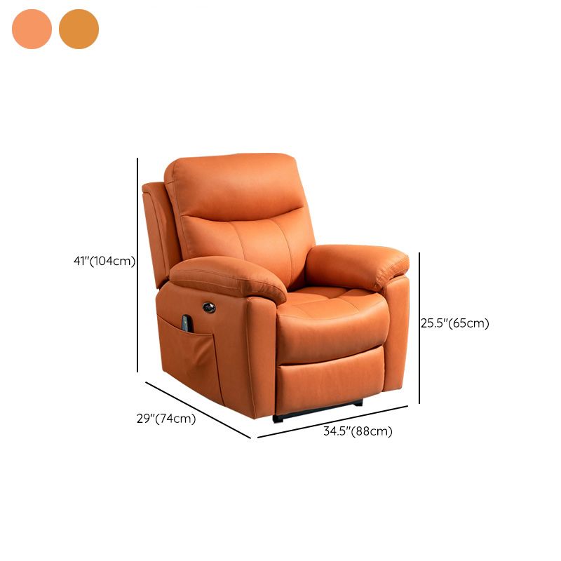 Swivel Rocker Recliner Extended Footrest Recliner Chair with Ottoman