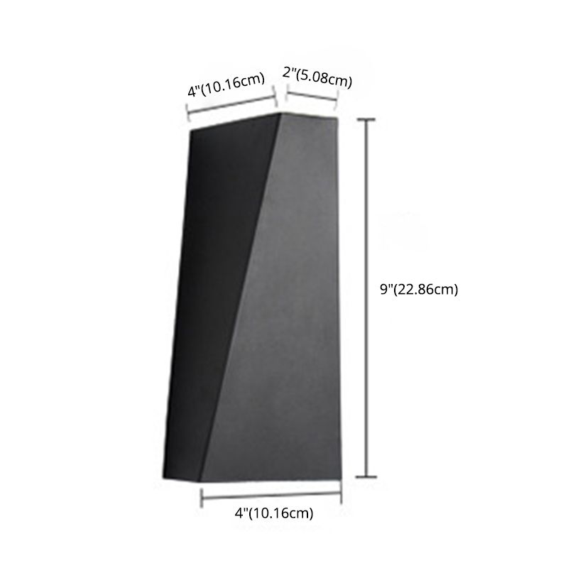 Lámpara de aplicado de pared geométrica metálica de estilo moderno de 2 luces en blanco y negro