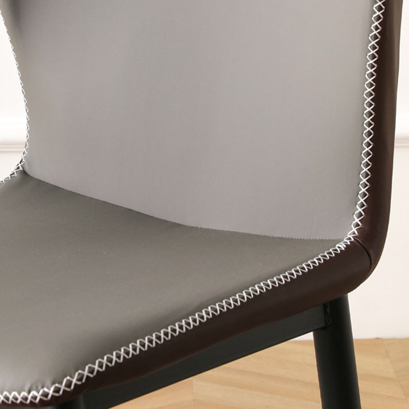 Contemporary Side Metal Frame Chair 17" Wide Parsons Dining Chair for Home