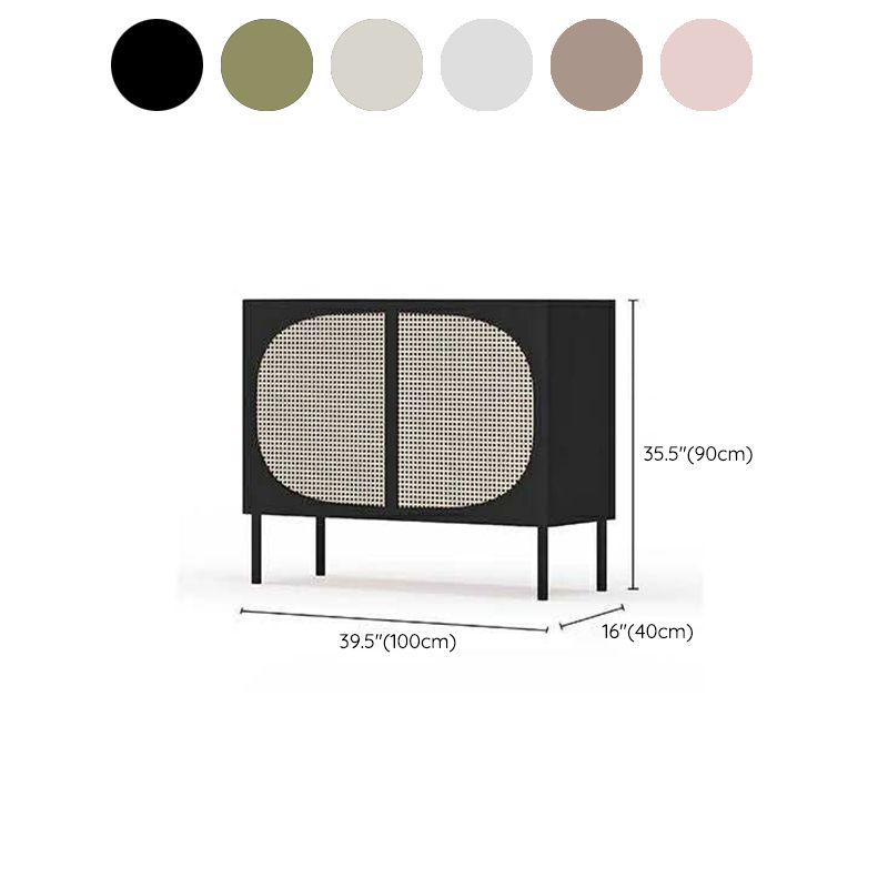 2-Door Wood Cabinet 35.43" Modern Rectangular Accent Cabinet