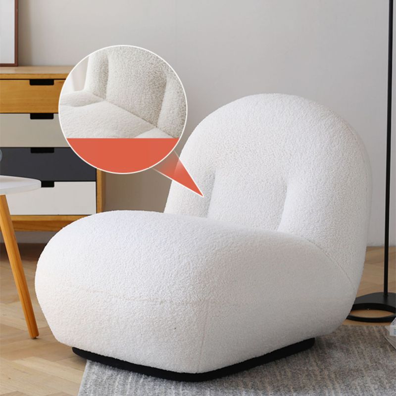 26"Wide Tight Back Armless Slipper Accent Chair in White / Pink / Grey