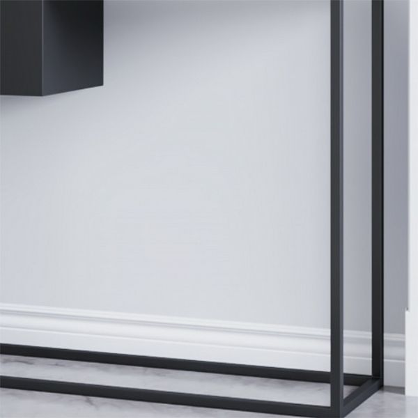 Contemporary Black Console Table Rectangle Console Sofa Table for Hall