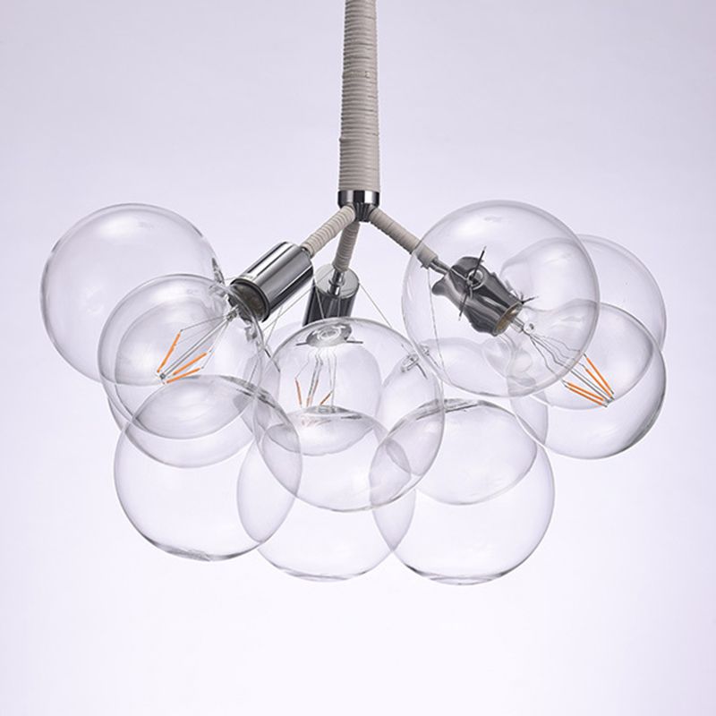 Bubbles Glass Pendant Lighting Fixture Minimalist Style Chandelier Pendant Light